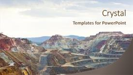  Presentation with copper - Beautiful slide set featuring copper mine minas de riotinto backdrop and a cream colored foreground