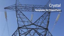  Presentation with tower - Presentation theme enhanced with copper mining - tower background and a  colored foreground