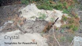  Presentation with pits - Amazing PPT theme having copper-mining-in-kiev-ukraine backdrop and a light gray colored foreground