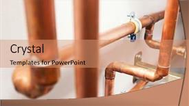  Presentation with boiler - Amazing slides having copper pipes in the boiler backdrop and a coral colored foreground