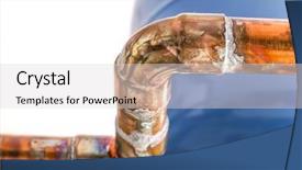  Presentation with copper - Cool new PPT layouts with copper piping and expansion backdrop and a light gray colored foreground