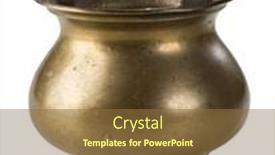  Presentation with copper - PPT theme featuring copper-vintage-caldron-isolated background and a tawny brown colored foreground