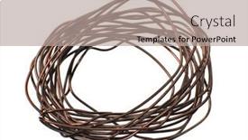  Presentation with copper - Colorful slide deck enhanced with copper-wire-on-white-background backdrop and a coral colored foreground