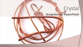  Presentation with copper - PPT layouts enhanced with copper-wire-scrap-copper-wire background and a lemonade colored foreground