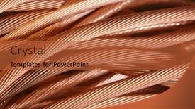  Presentation with copper - Presentation consisting of copper-wire-scrap-old-copper background and a red colored foreground