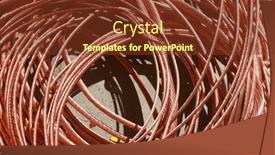  Presentation with copper - Presentation theme enhanced with copper-wire-scrap-old-copper background and a tawny brown colored foreground