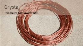  Presentation with copper - Presentation theme enhanced with copper-wire-scrap-old-copper background and a coral colored foreground