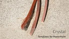  Presentation with copper - PPT theme having copper-wire-scrap-old-copper background and a soft green colored foreground