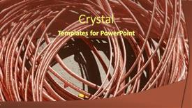  Presentation with copper - PPT layouts with copper-wire-scrap-old-copper background and a tawny brown colored foreground
