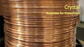  Presentation with power cable - Beautiful slide deck featuring copper wire spool for electric backdrop and a tawny brown colored foreground
