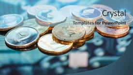  Presentation with printed circuit - Presentation theme enhanced with coppernetworks - bitcoin gold silver and copper background and a light blue colored foreground