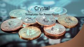  Presentation with printed circuit - Beautiful slides featuring coppernetworks - bitcoin gold silver and copper backdrop and a light blue colored foreground
