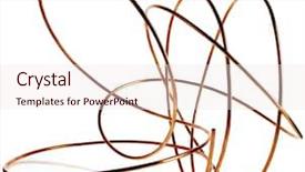  Presentation with copper - Slide deck consisting of coppernetworks - copper pipes isolated on white background and a sky blue colored foreground