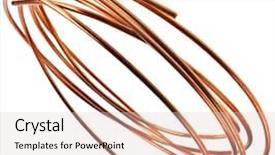  Presentation with copper - Audience pleasing PPT theme consisting of coppernetworks - copper wire pipes isolated backdrop and a lemonade colored foreground