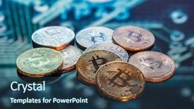  Presentation with gold silver - PPT layouts having coppernetworks - economy bitcoin gold silver background and a ocean colored foreground