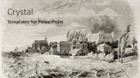  Presentation with switzerland - Slides enhanced with coppet old view switzerland created by girardet published on magasin pittoresque paris 1843 background and a light gray colored foreground