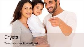  Presentation with indian - Slide set enhanced with copple cildren - beautiful indian family pointing background and a soft green colored foreground