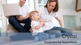  Presentation with filipino child playing - Slides featuring copple cildren - smiling mother playing with cute background and a teal colored foreground