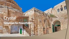  Presentation with orthodox - Amazing presentation design having coptic orthodox church courtyard situated backdrop and a coral colored foreground