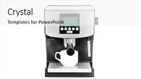  Presentation with coffe berry - Audience pleasing PPT theme consisting of copy machine - isolated coffe maker backdrop and a white colored foreground
