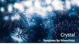  Presentation with fireworks - Presentation theme with copy space - abstract holiday background background and a navy blue colored foreground