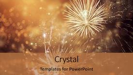  Presentation with fireworks - Slide deck with copy space - abstract holiday background background and a coral colored foreground