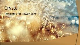 Presentation with fireworks on chinese new year - Audience pleasing PPT theme consisting of copy space - abstract holiday background backdrop and a lemonade colored foreground