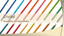  Presentation with colored pencils - Colorful slides enhanced with copy-space back to school backdrop and a lemonade colored foreground