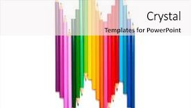  Presentation with colored pencils - Presentation design with copy-space back to school background and a white colored foreground