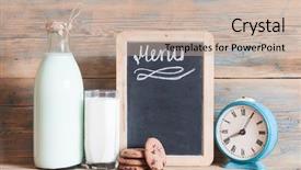  Presentation with rustic chalkboard - PPT theme having copy space blank chalkboard background and a soft green colored foreground