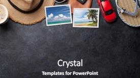  Presentation with passport travel - Colorful PPT theme enhanced with copy space flat lay all backdrop and a dark gray colored foreground