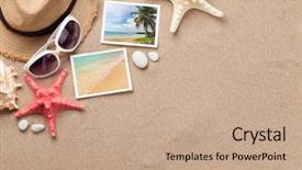  Presentation with top hat - PPT theme enhanced with copy space flat lay all background and a coral colored foreground