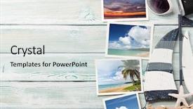  Presentation with space travel - Cool new presentation theme with copy space flat lay all backdrop and a  colored foreground