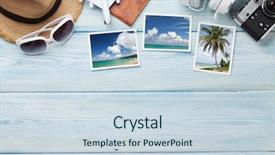  Presentation with passport travel - PPT layouts enhanced with copy space flat lay all background and a  colored foreground
