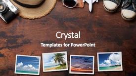  Presentation with space travel - PPT theme with copy space flat lay all background and a tawny brown colored foreground