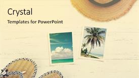  Presentation with space travel - Slide set featuring copy space flat lay all background and a blonde colored foreground