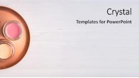  Presentation with beauty product - Colorful PPT theme enhanced with copy space for advertising backdrop and a white colored foreground