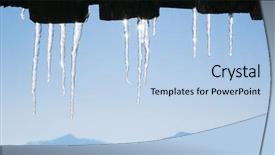  Presentation with roof - Amazing PPT theme having winter background with copy space backdrop and a light blue colored foreground