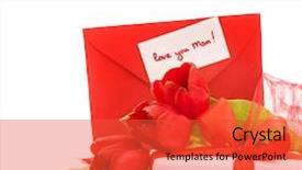  Presentation with festive season - Audience pleasing PPT theme consisting of day fresh red tulips gift backdrop and a red colored foreground