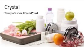  Presentation with female sport - Audience pleasing PPT layouts consisting of copy space sports nutrition supplement backdrop and a white colored foreground