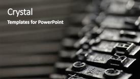  Presentation with old - Audience pleasing PPT theme consisting of copy writer - closeup of old typewriter backdrop and a dark gray colored foreground