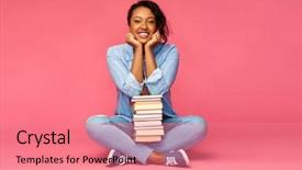  Presentation with african american high school - Amazing presentation having copy writer - education high school and people backdrop and a coral colored foreground