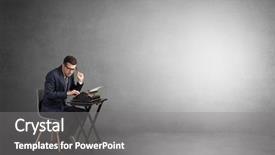  Presentation with empty - PPT layouts with copy writer - man working hard background and a gray colored foreground