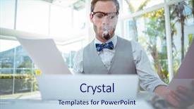  Presentation with old fashioned about history of wika - Presentation design with copy writer career - handsome man using old fashioned background and a lemonade colored foreground