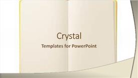  Presentation with notebook - PPT theme enhanced with copybook - notebook isolated at white background background and a cream colored foreground