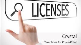  Presentation with search - Amazing presentation theme having copyright licensing - licenses written in search bar backdrop and a white colored foreground