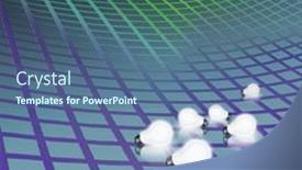  Presentation with symbol - Presentation featuring copyright-symbol-and-lit-bulbs background and a  colored foreground