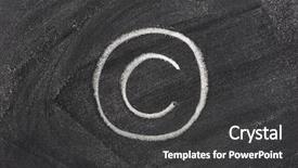  Presentation with chalk - Audience pleasing presentation design consisting of copyright symbol sketched with white backdrop and a dark gray colored foreground