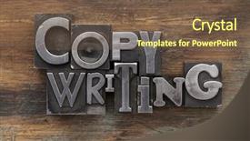  Presentation with metal - Beautiful PPT theme featuring copywriter - copywriting - text in vintage backdrop and a tawny brown colored foreground