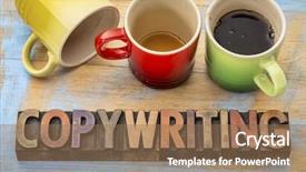  Presentation with coffee - PPT theme with copywriter - copywriting concept - text background and a coral colored foreground